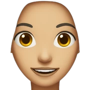 evil brunette women smile sticker