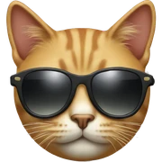 Cat with sunglasses sticker