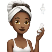 A girl doing her skin care sticker
