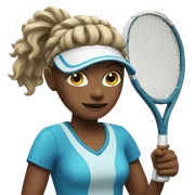 Girl playing tennis  sticker