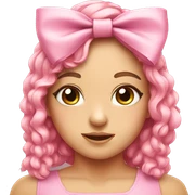 Cute pink bow sticker