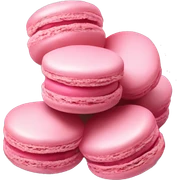 Pink macaroons on plate  sticker
