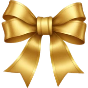 Gold bow  sticker