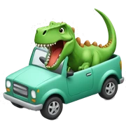Dinosaur in a car sticker