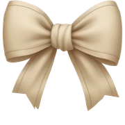 beige bow  sticker
