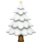 White Christmas tree sticker