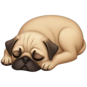 pug sleeping sticker