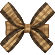 Earth toned plaid bow  sticker