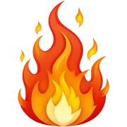 On fire sticker