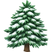 Snowy pine tree sticker