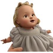 realistic portrait of girl in dress sticker