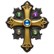 gothic symmetrical relic cross with jewel sticker