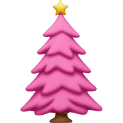 pink christmas tree  sticker