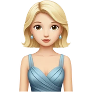 blonde girl in elegant dress sticker