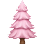 pastel pink christmas tree sticker