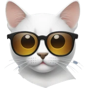 Cat with sunglasses sticker