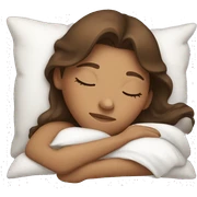 Brown hair girl sleeping  sticker