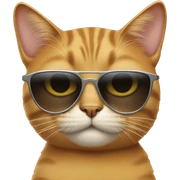 Cat with sunglasses sticker
