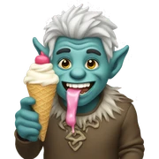 Troll eating ice cream  sticker