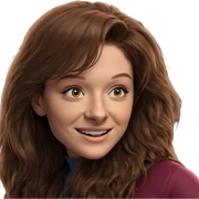 smiling girl with long brown hair sticker