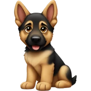 German shepherd puppy sticker