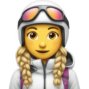 cute ski girl  sticker