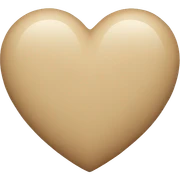 Beige heart  sticker