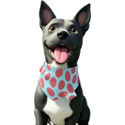 playful dog with tongue out sticker
