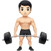 Gym man black hair sticker