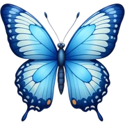 Blue butterfly sticker