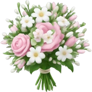 bouquet of white and pink flowers  sticker