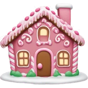 Pink gingerbread house sticker