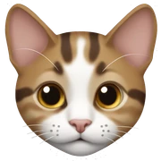 Brown and white tabby laying sticker
