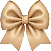Beige bow sticker