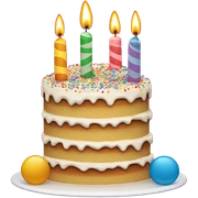 Birthday cake sticker