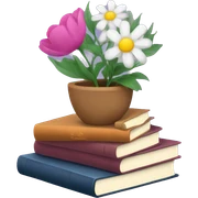 Books and flowers  sticker