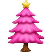 Pink Christmas tree  sticker