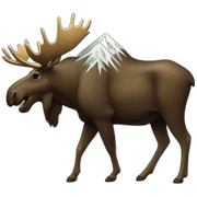 Moose and mountain sticker