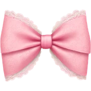 pink bow with lace sticker