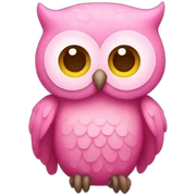 pink flower owl sticker