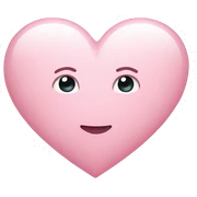 Light pink heart sticker