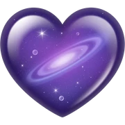 Purple Galaxy heart 
 sticker