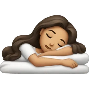 Brunette girl sleeping sticker