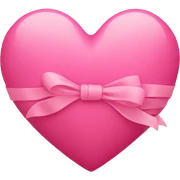 corazón rosa con un lazo sticker