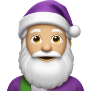Purple Caucasian Santa Claus sticker