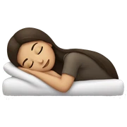 Brunette girl sleeping sticker