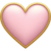 Light pink heart with gold  sticker