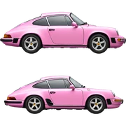Pink Porsche  sticker