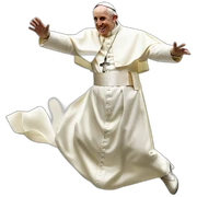Pope Francis doing a backflip sticker