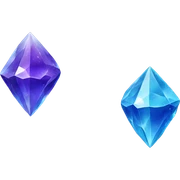 Blue & purple crystal sticker
